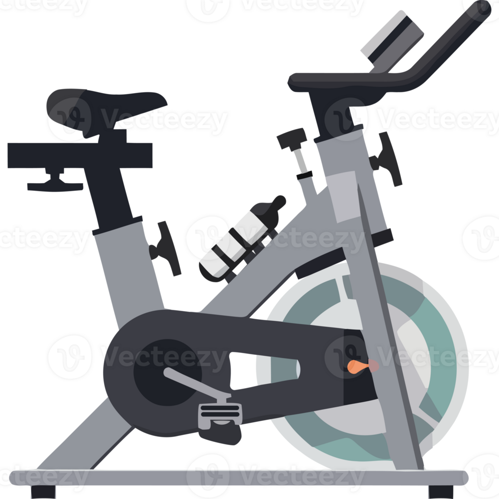 An indoor exercise bike with a black background png