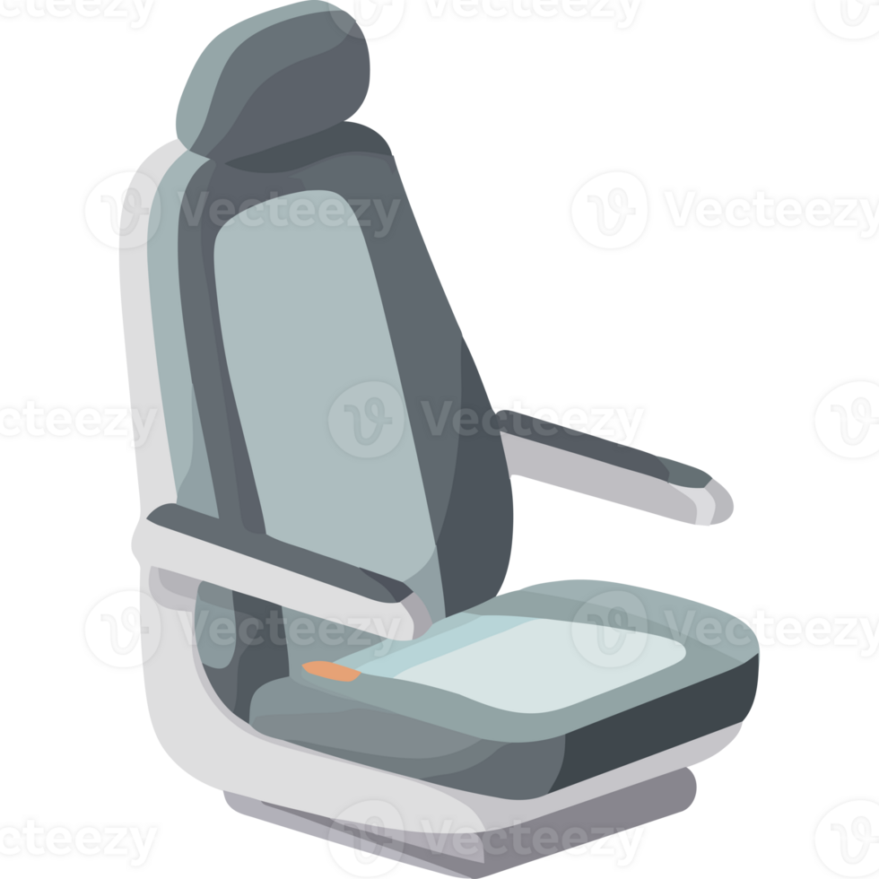 A seat in a car with a seat cushion png