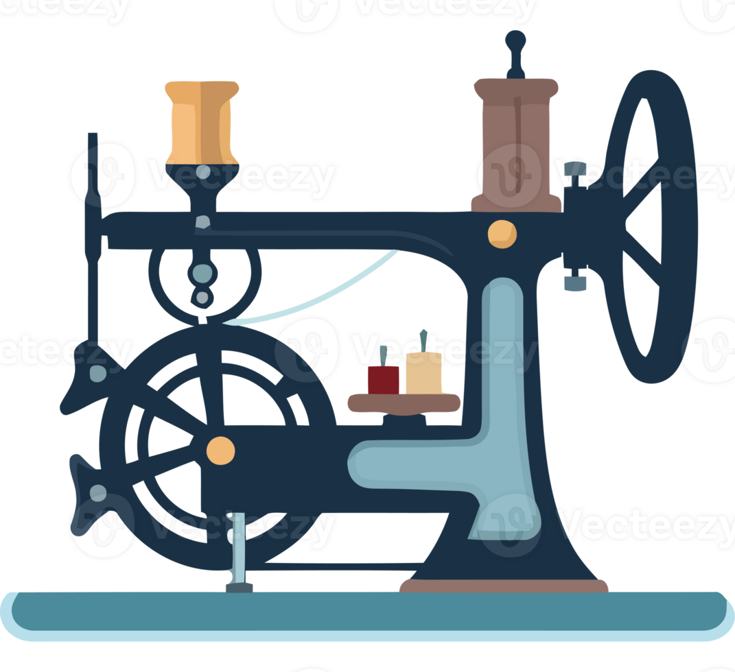 A sewing machine with a blue background png