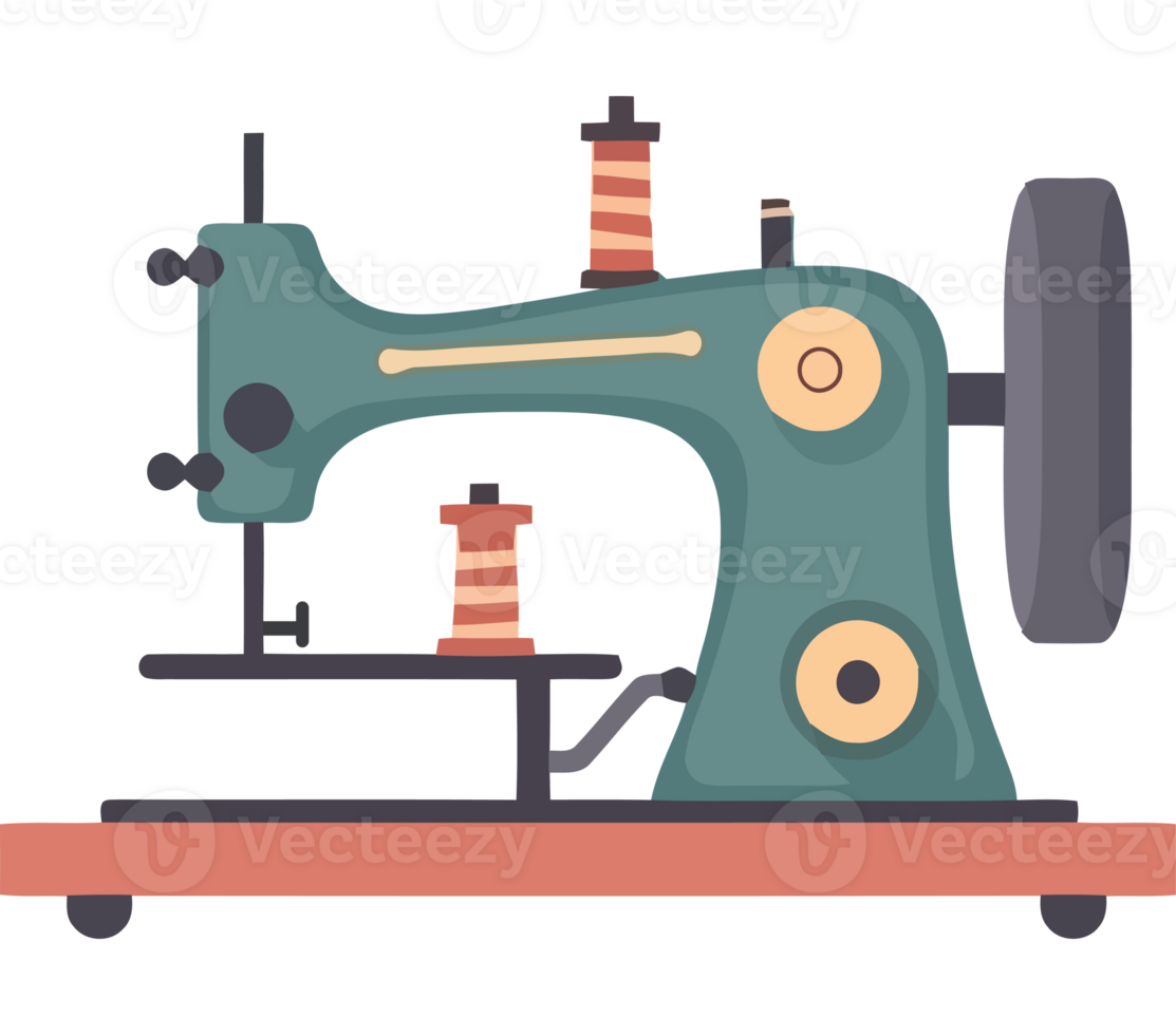 A sewing machine with spools on top png