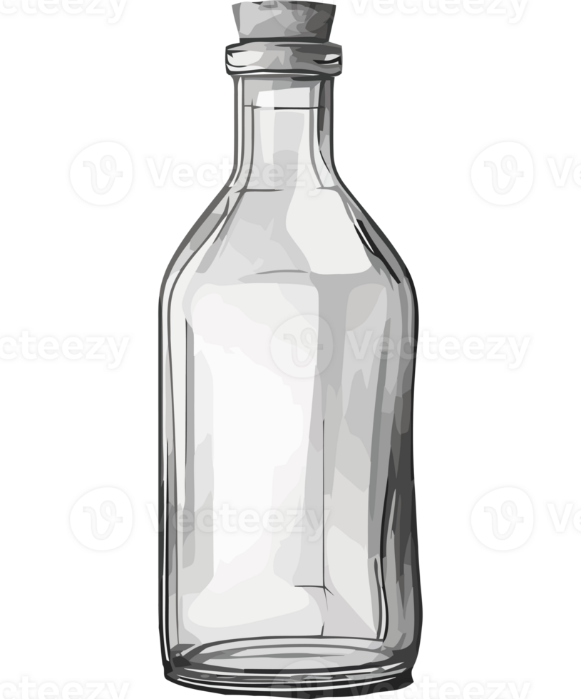 A glass bottle with a lid on it png