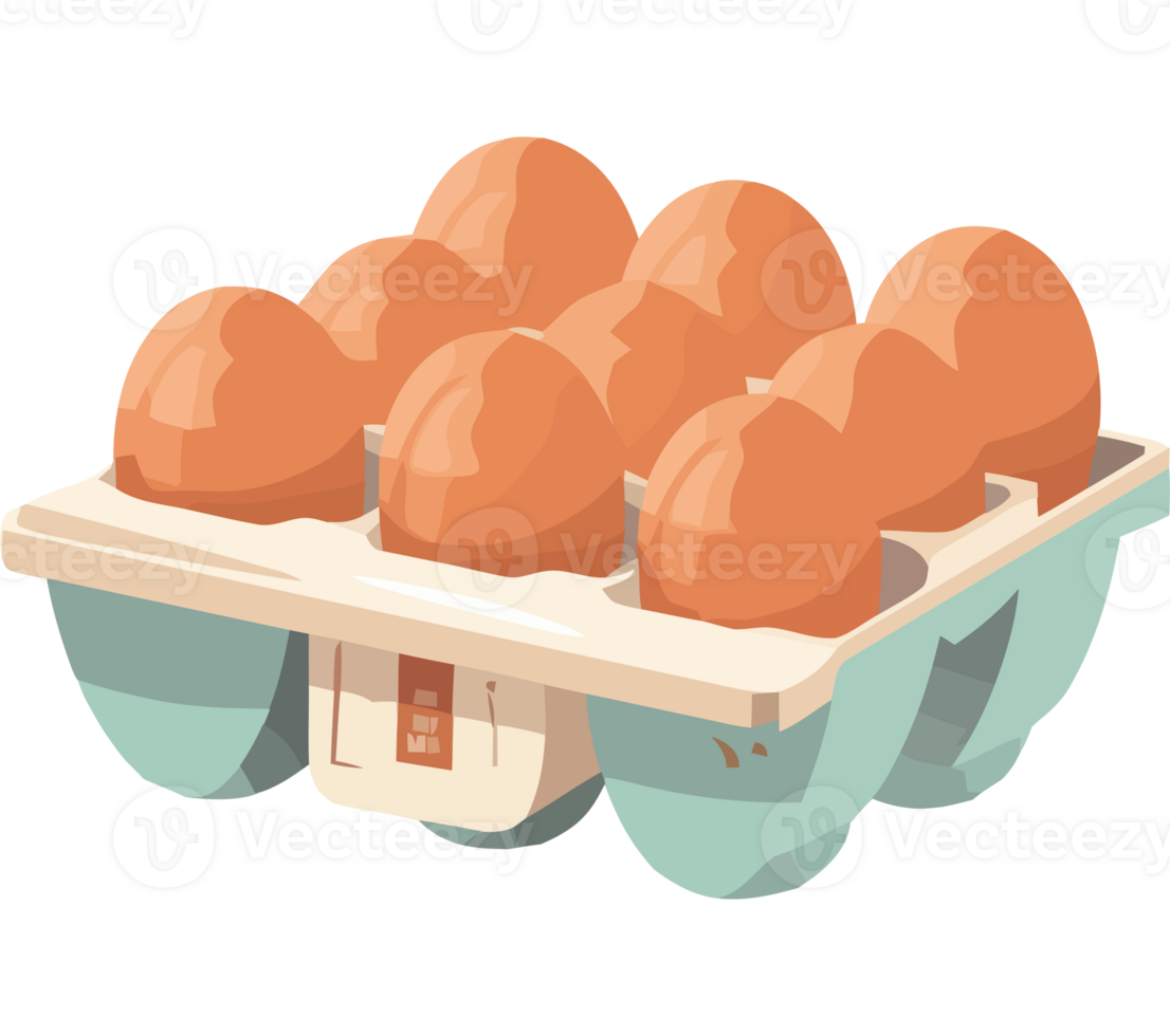 Eggs in a carton on a black background png