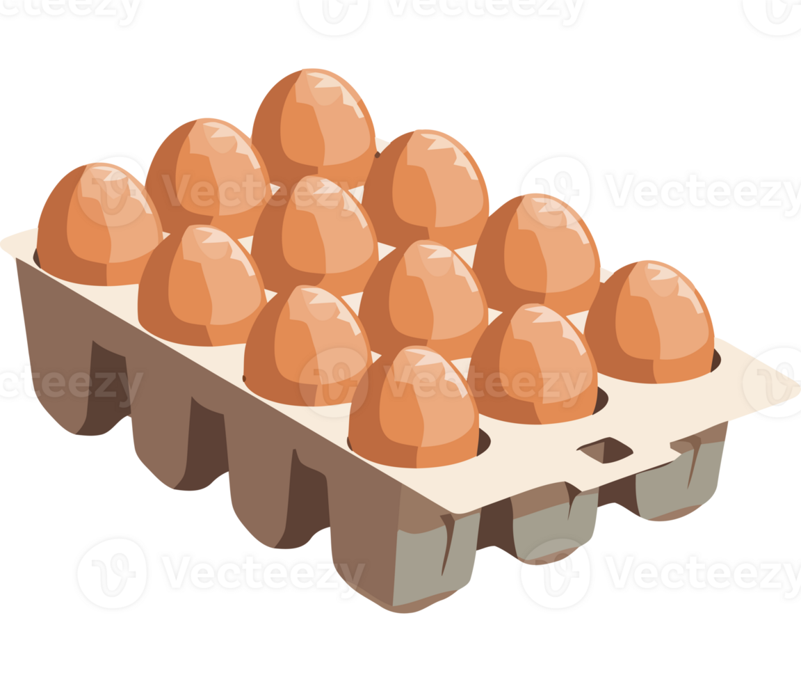 Eggs in a carton on a black background png