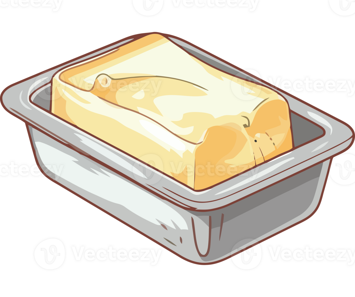 Butter in a container on a black background png