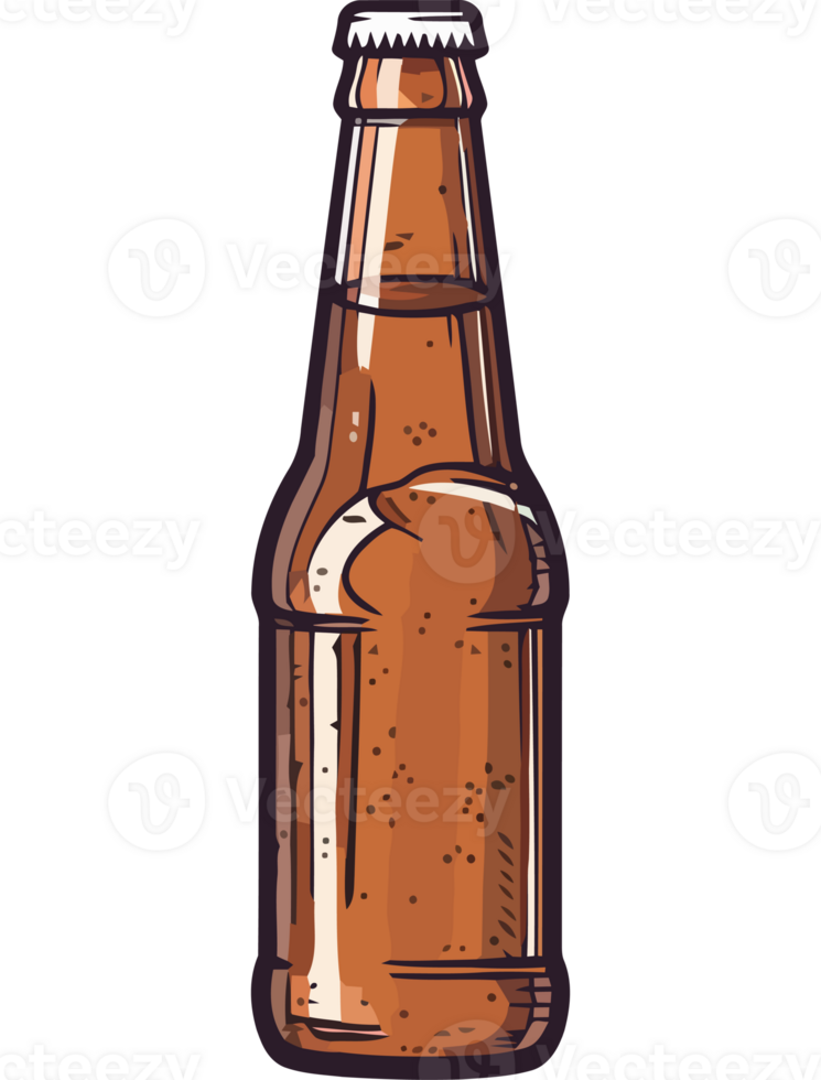 Beer bottle illustration png