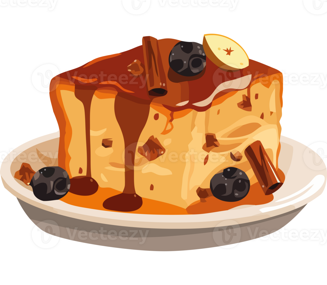 A piece of cake with chocolate and blueberries png