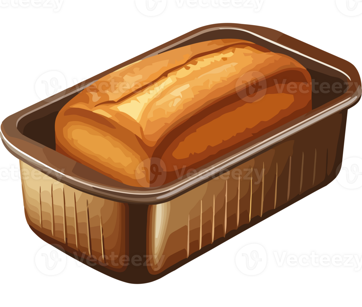 Bread in a metal container on a black background png