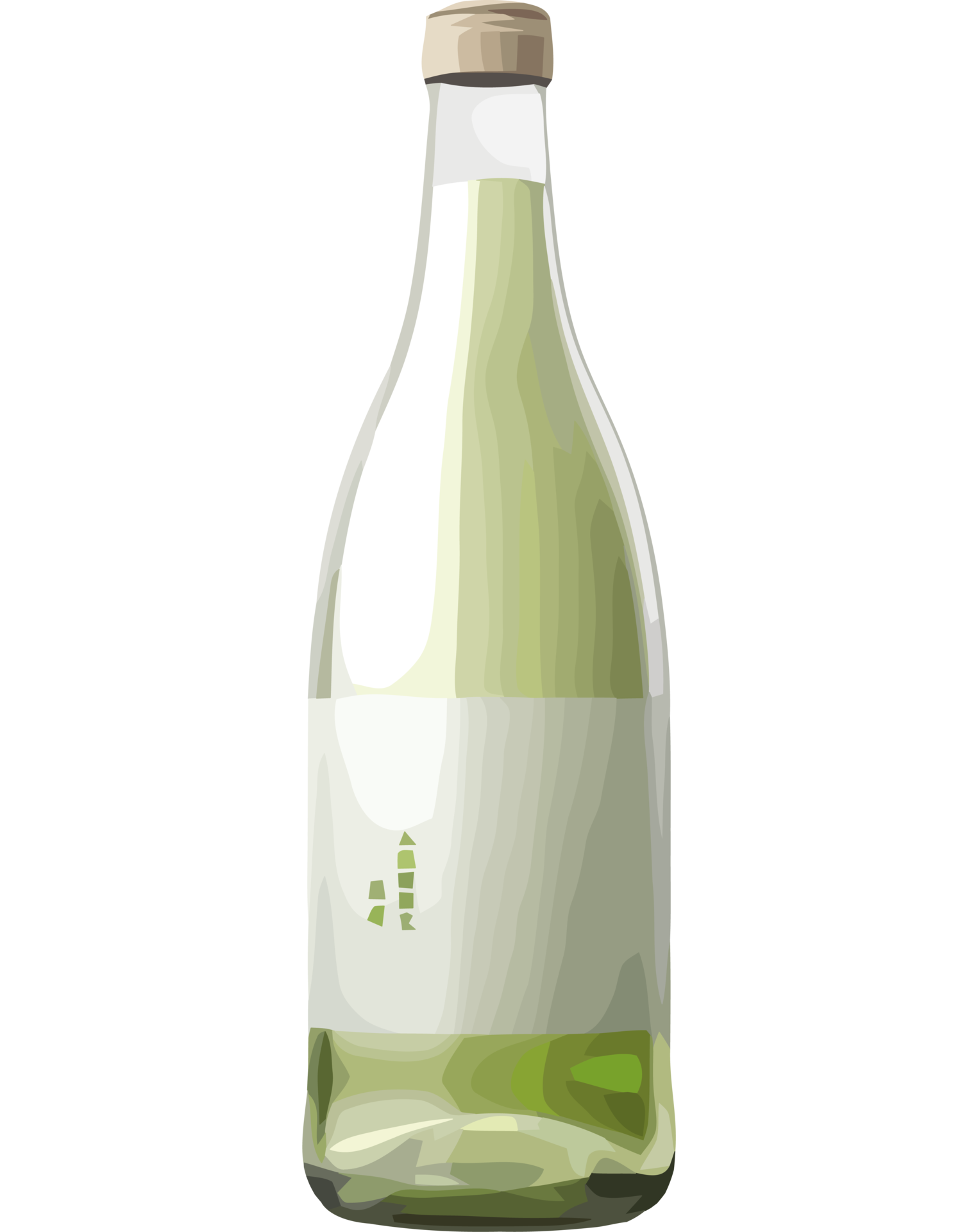 A Bottle Of White Wine With A Label 49027288 PNG a-bottle-of-white-wine-with-a-label-49027288-png