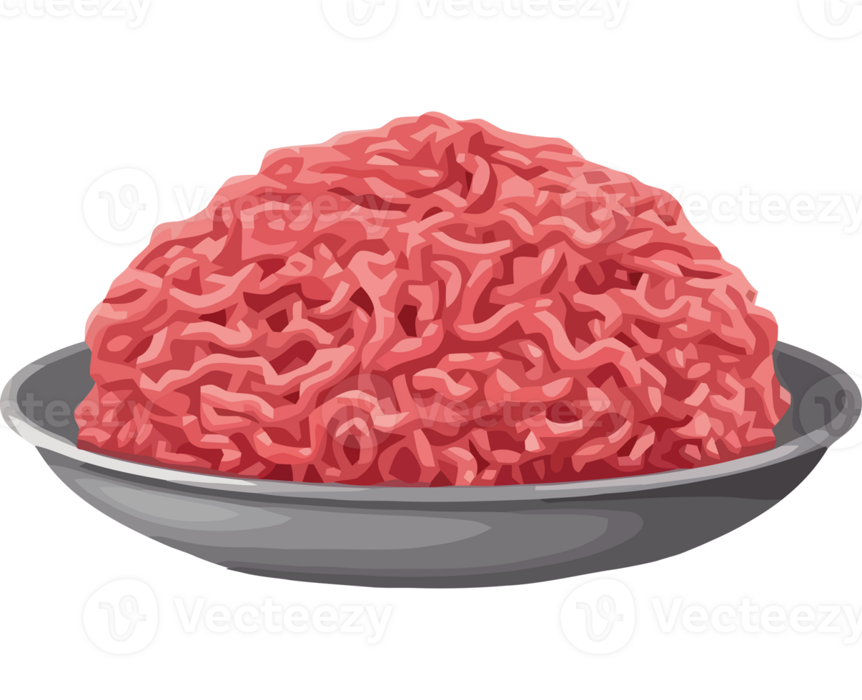 A plate of raw meat in a bowl png