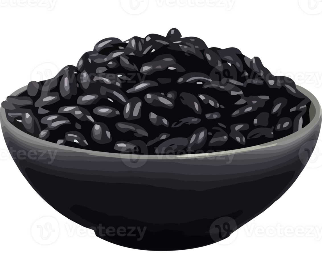 Black beans in a bowl on a black background png