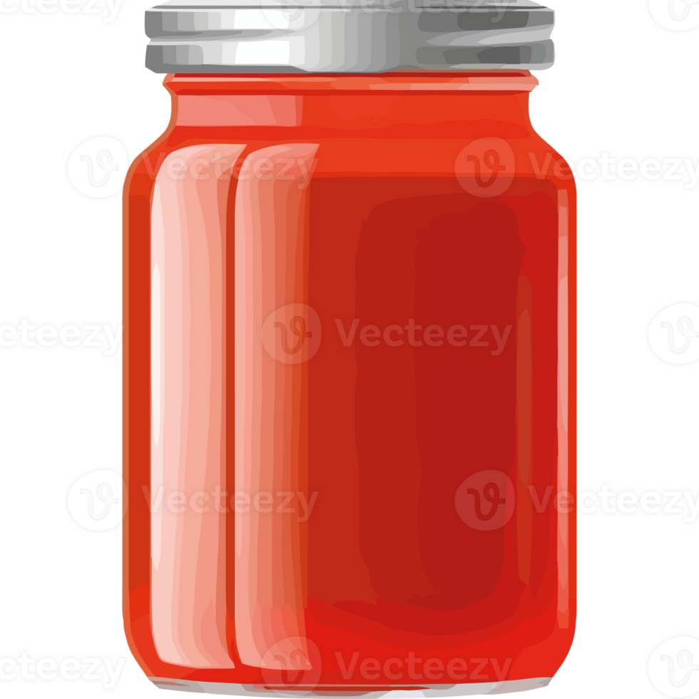 A jar of tomato sauce on a black background png