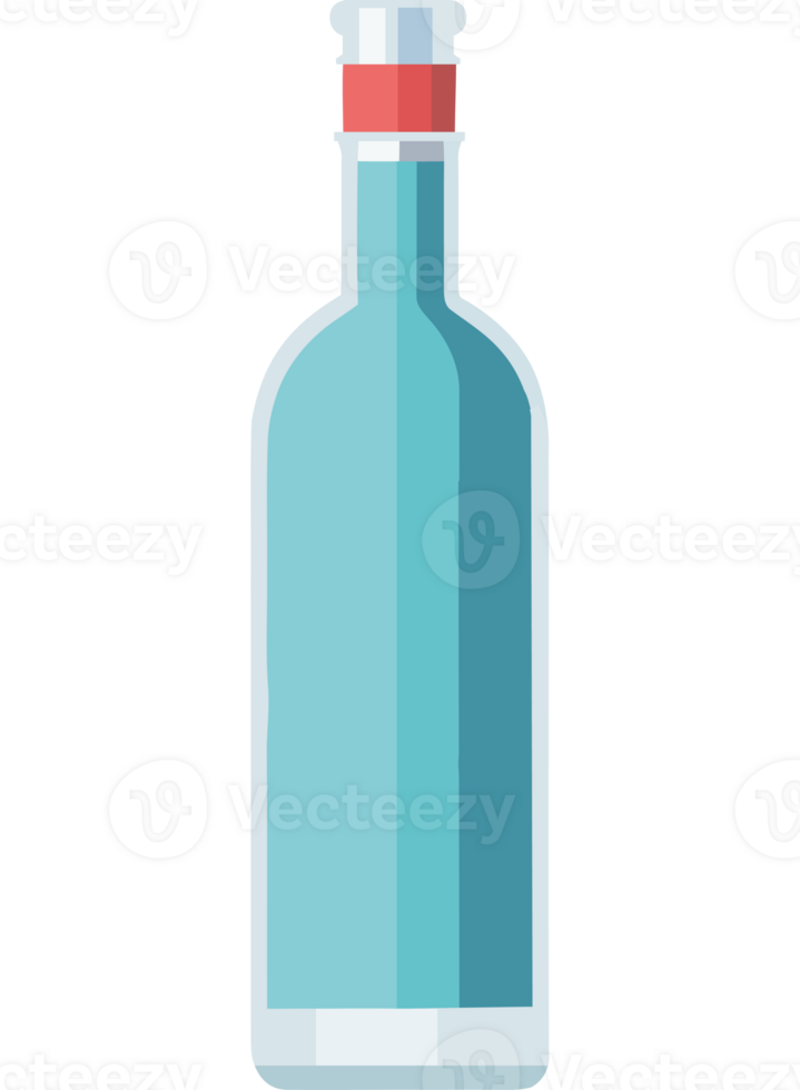 A blue bottle with a red cap on it png