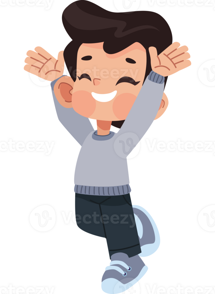 Happy boy cartoon clipart png