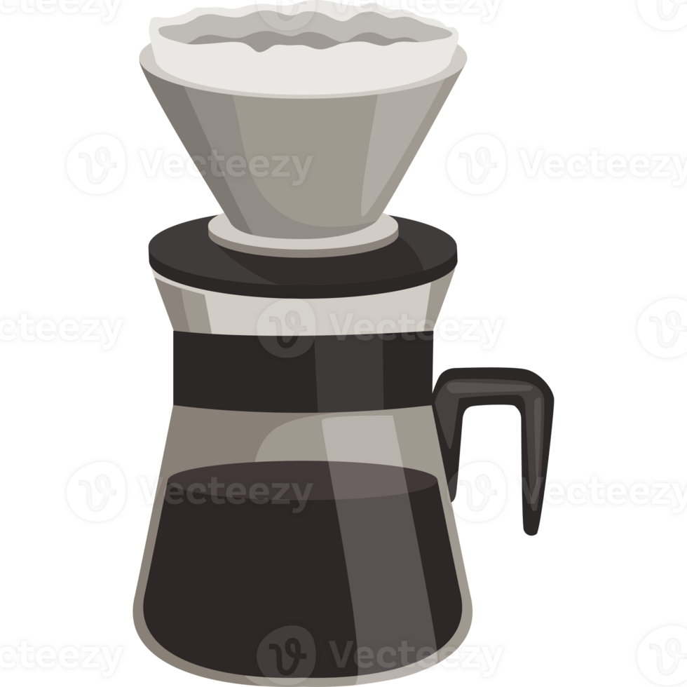A coffee maker with a coffee filter png