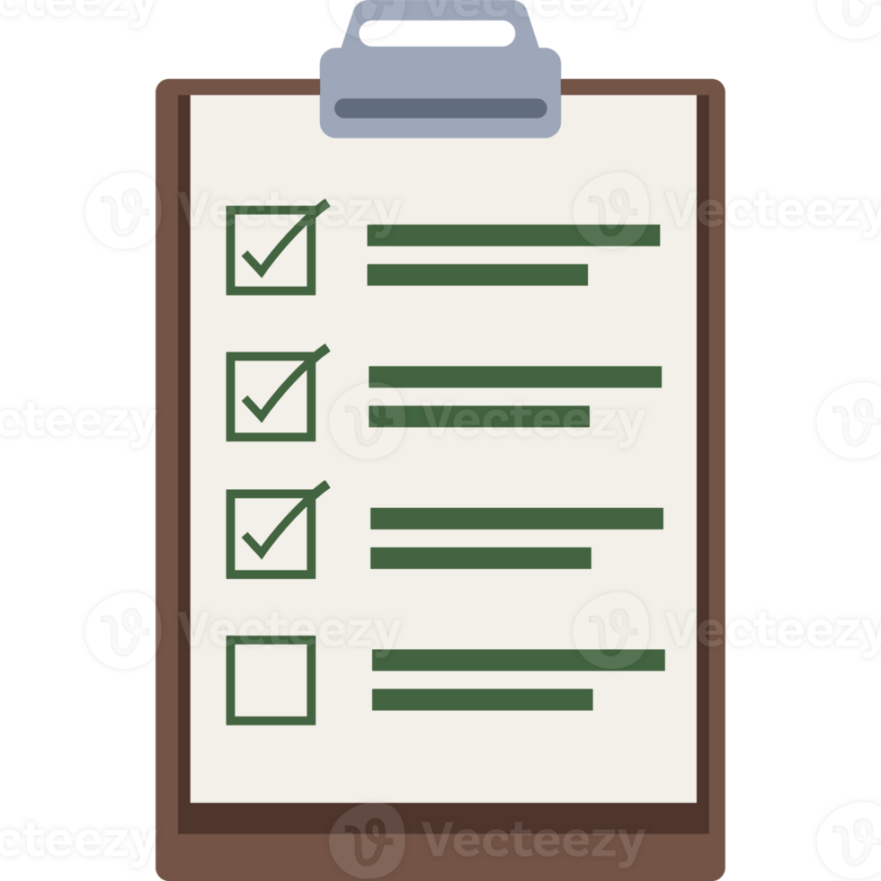 Clipboard with checklist png