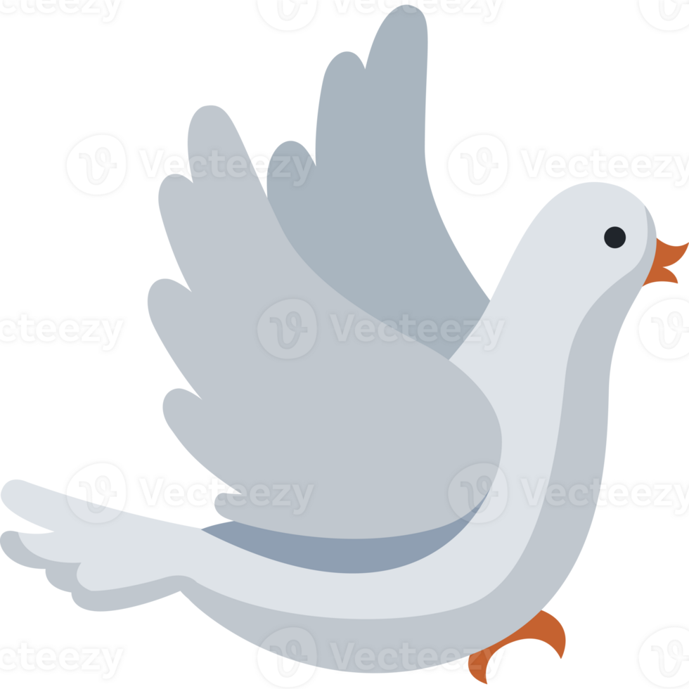 A white dove flying in the air png