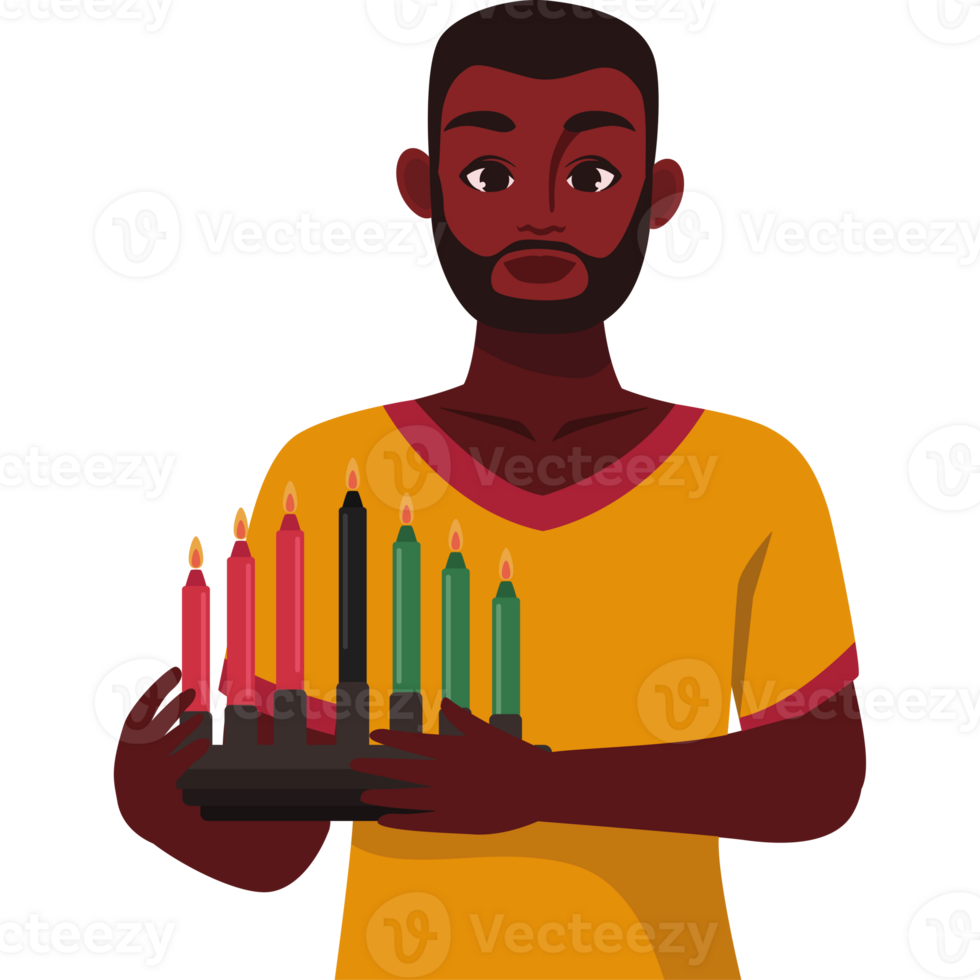 A man holding a tray of candles png