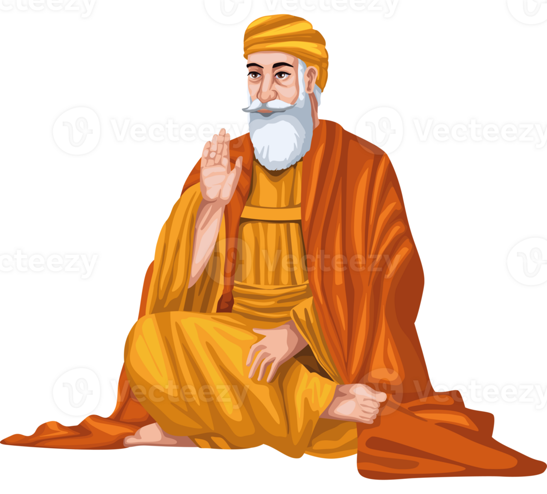 Guru gandhi, the founder of the gandhi movement, is sitting in a png