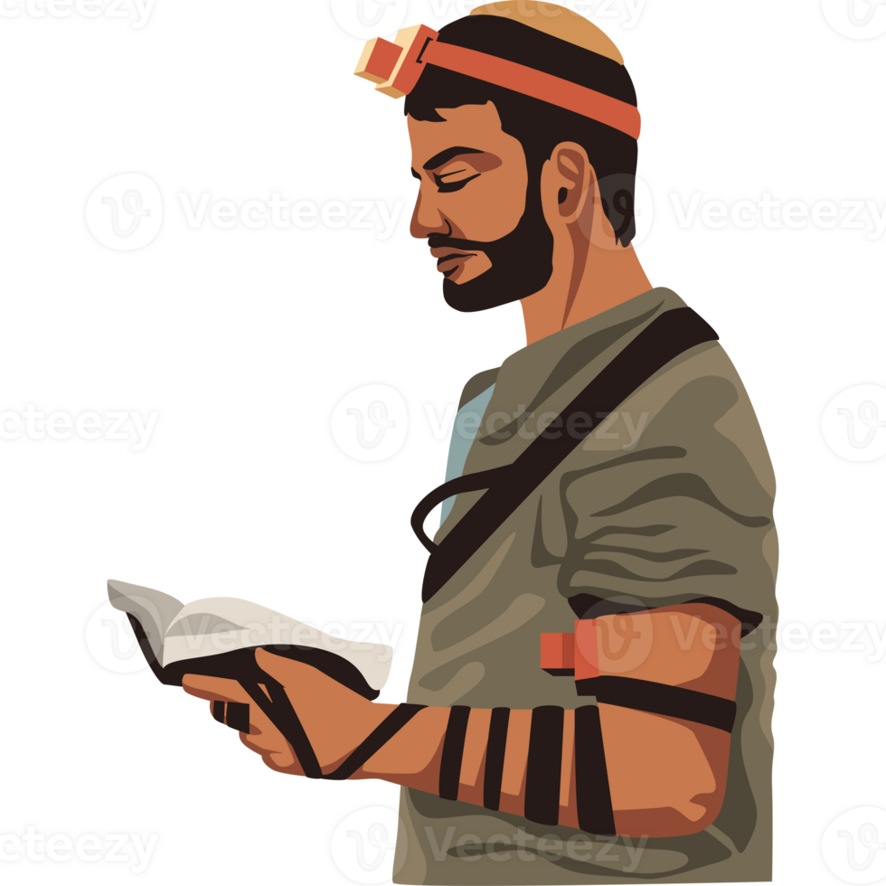 A man with a beard and a book png