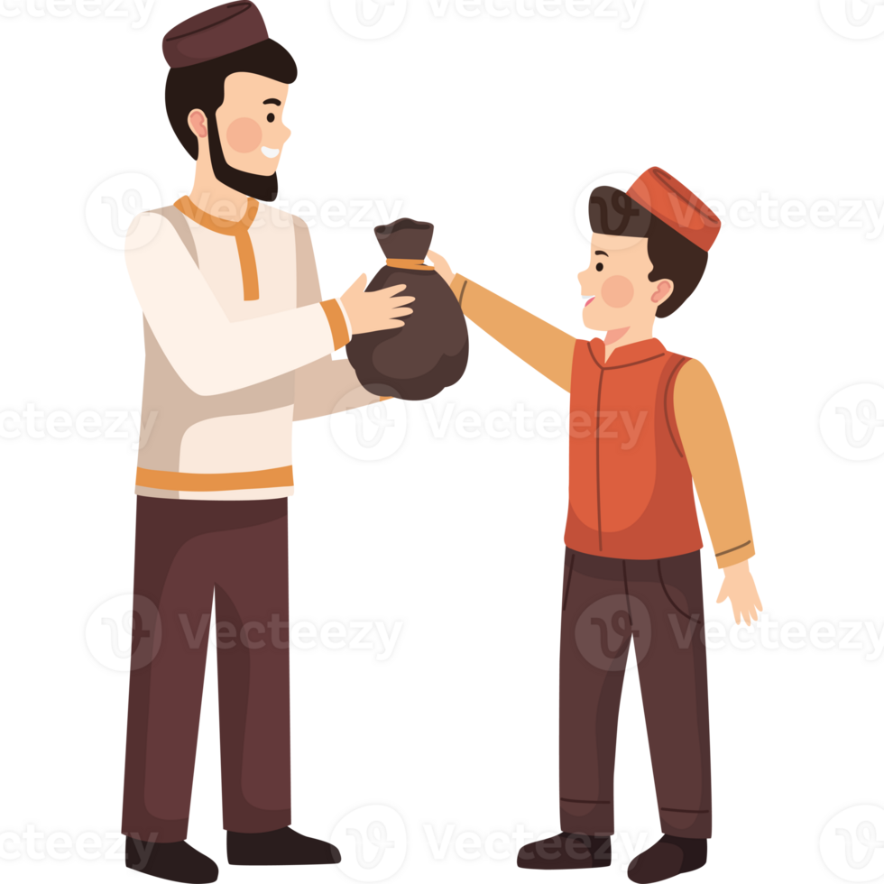 A man giving money to another man png