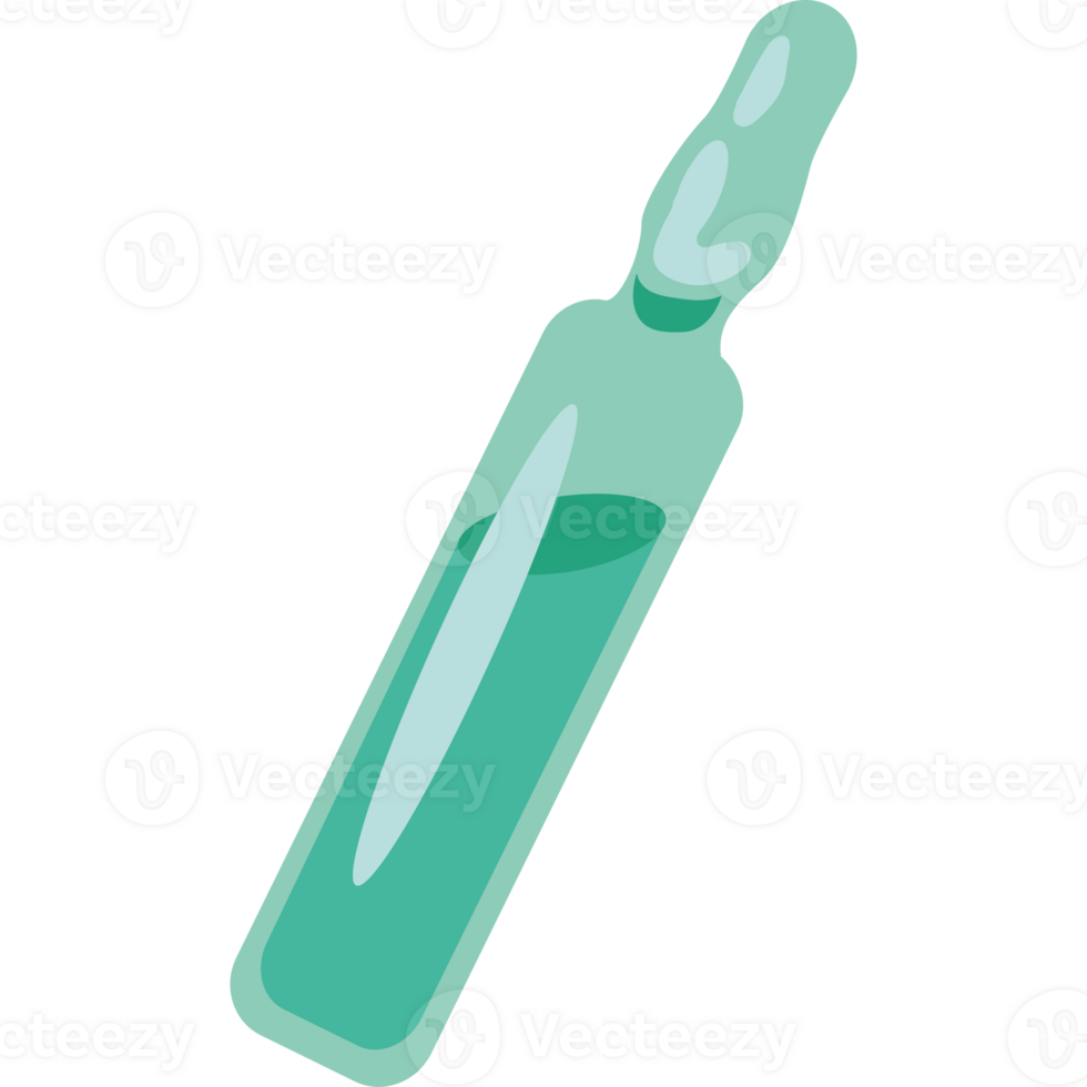 A green glass bottle with a long stem png