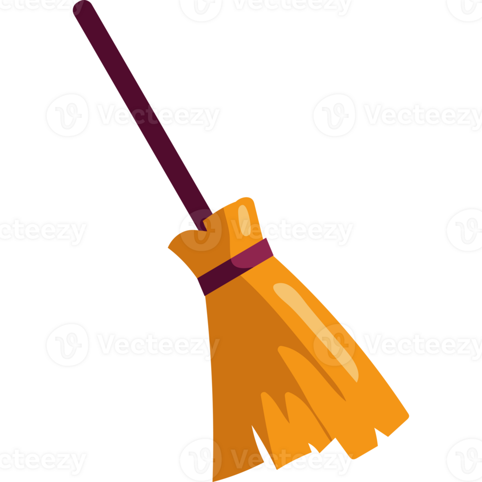 A broom with a handle on a black background png
