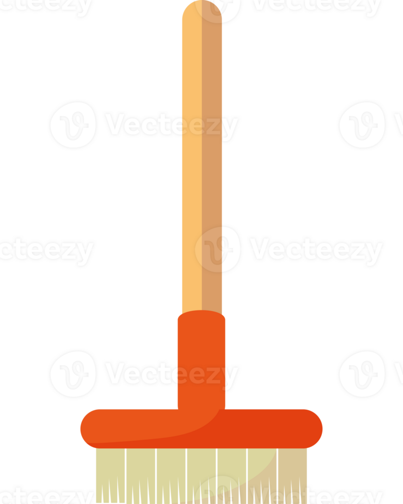 A brush with a handle and a wooden handle png