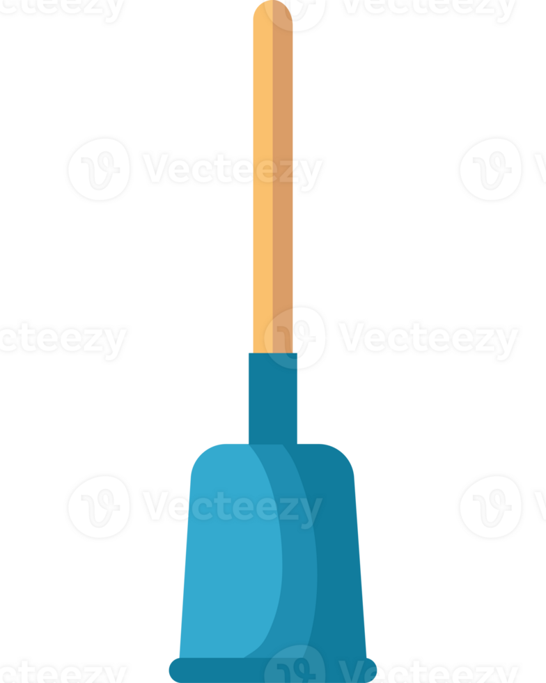 A blue shovel with a wooden handle png