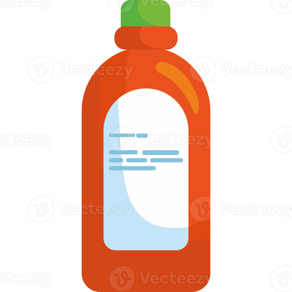 A bottle of ketchup with a label on it png