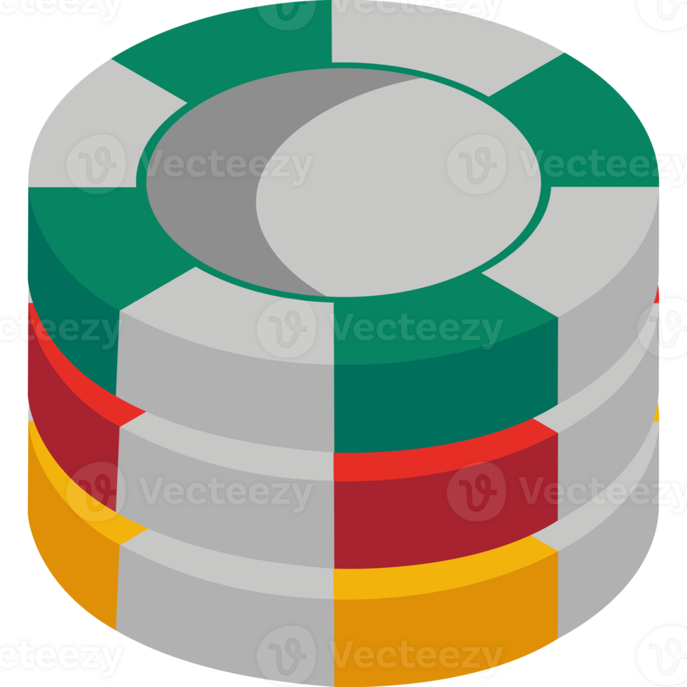 A stack of colorful chips on a black background png