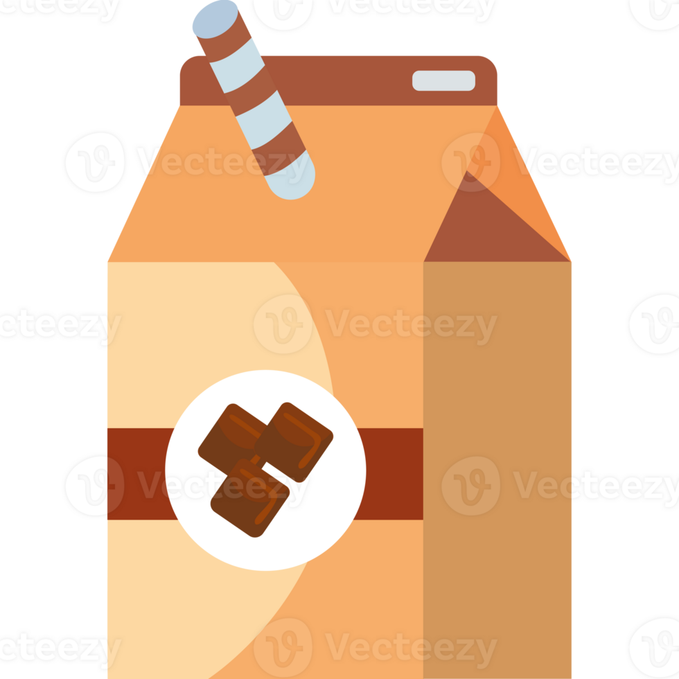 A milk carton with chocolate in it png