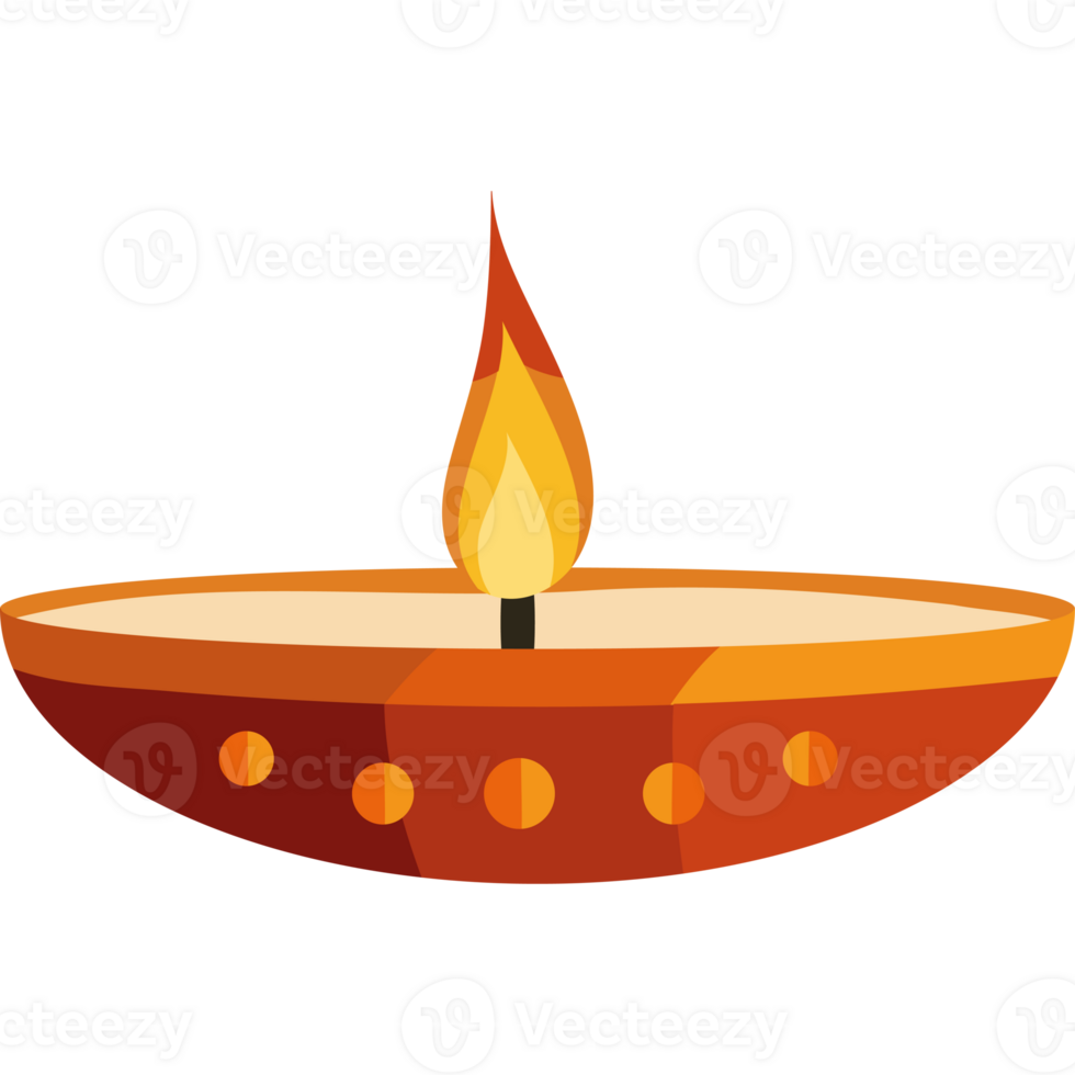 An orange candle with a flame in the middle png