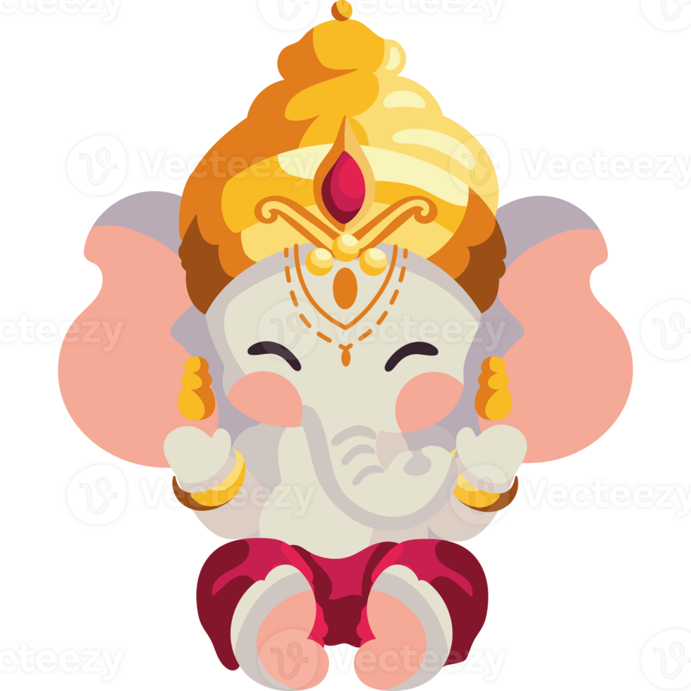 An elephant with a gold crown on its head png