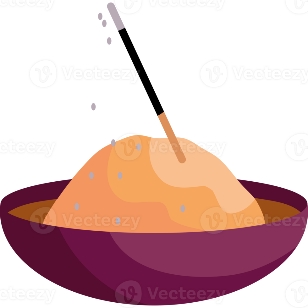A bowl of fruit with a stick in it png