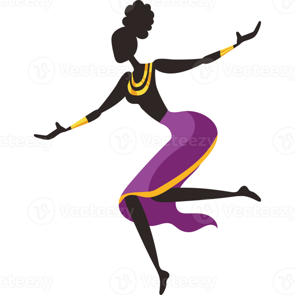 A woman in a purple dress is dancing png