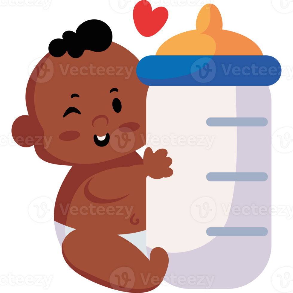Baby bottle sticker png