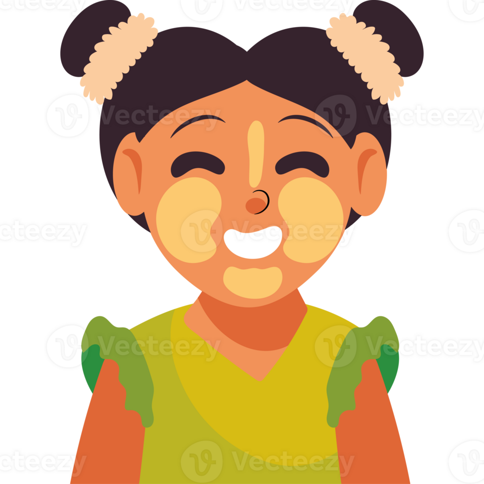 A girl with a smile on her face png