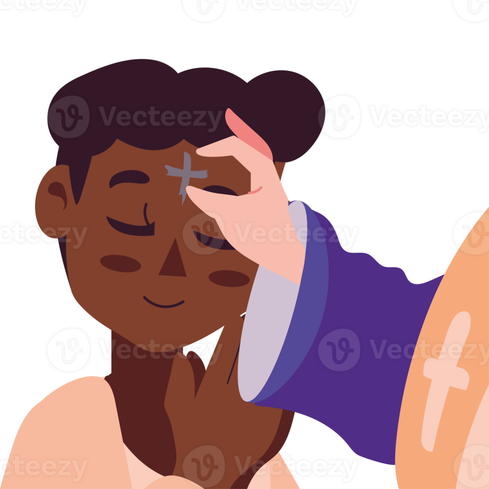 A person is holding a cross over a person's head png