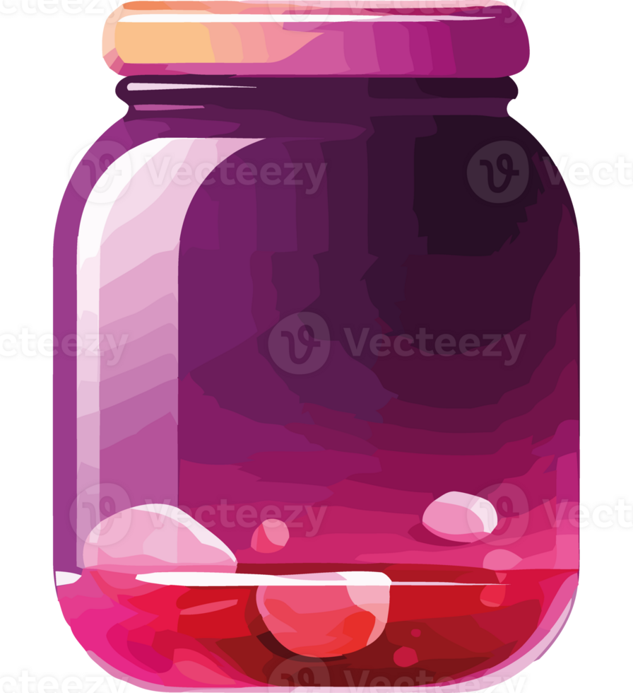 A jar with pink liquid inside png