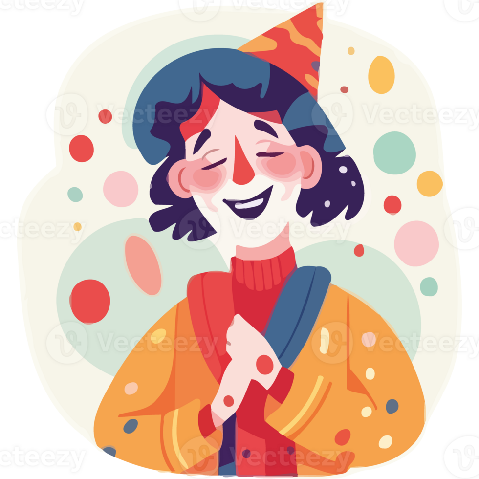 Happy clown illustration png