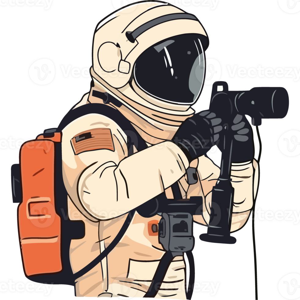 Astronaut with camera illustration png