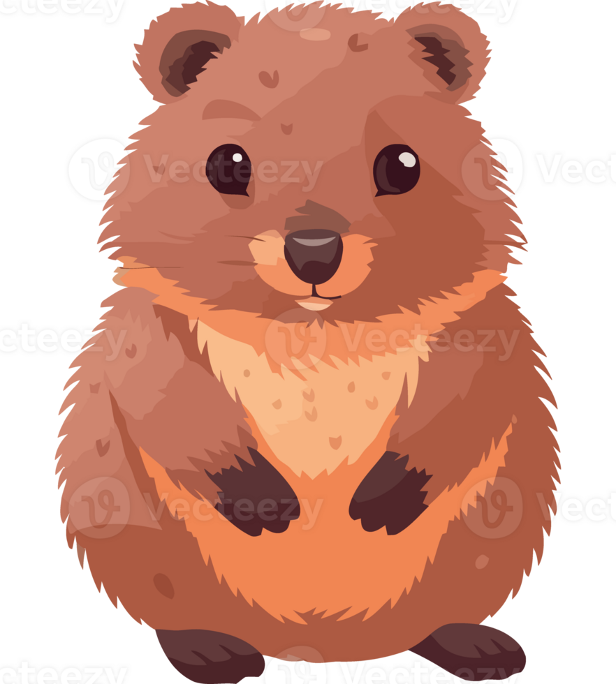 A cute little animal with brown fur and brown eyes png