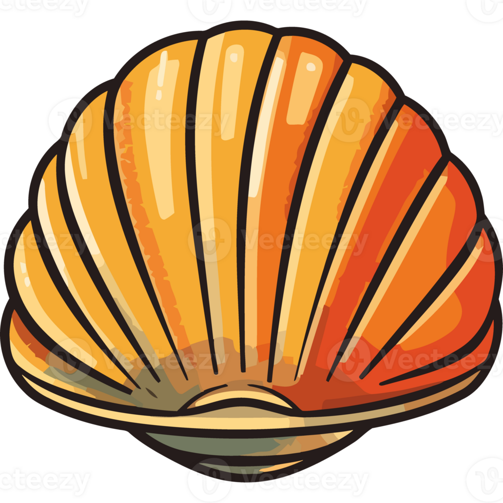An orange shell with a yellow shell png