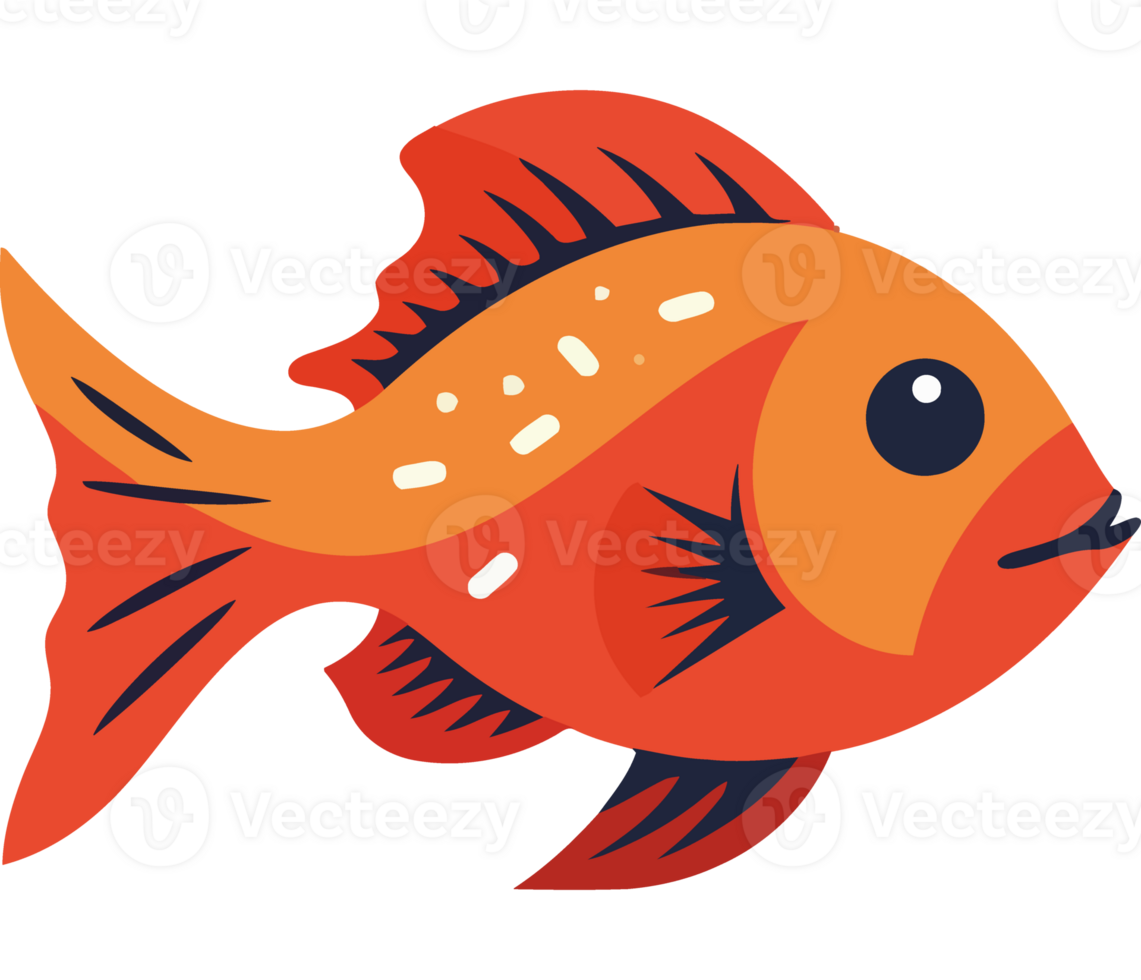 An orange fish with black spots on its body png