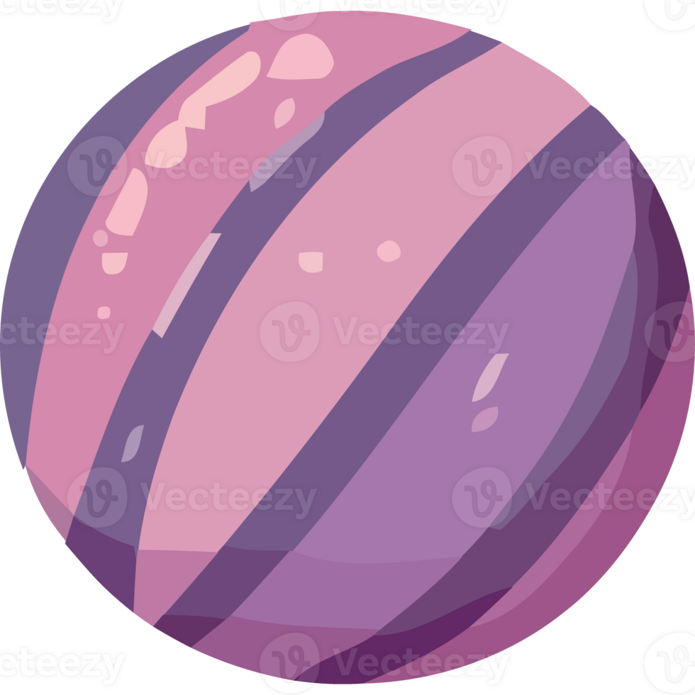 A purple and pink ball with a stripe pattern png