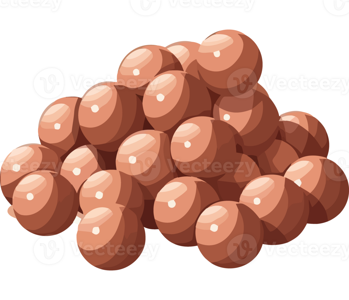 A pile of brown eggs on a black background png