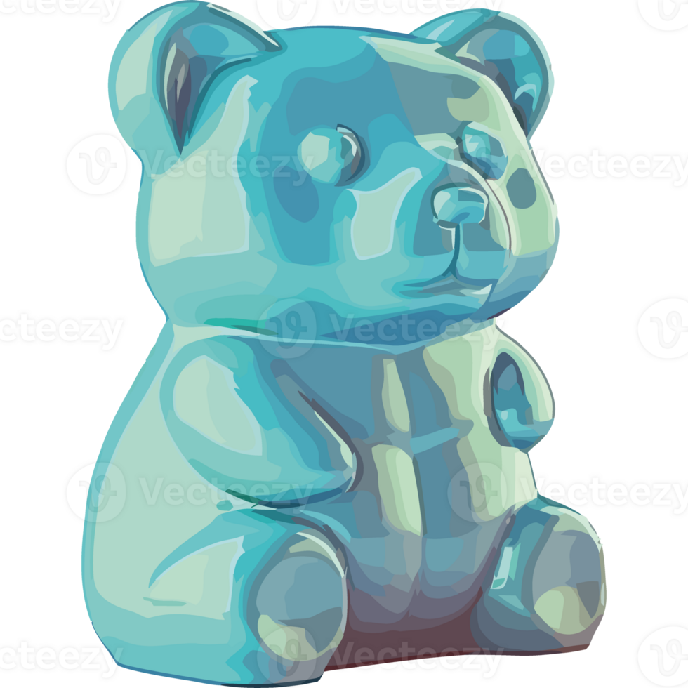 A blue teddy bear with a black background png