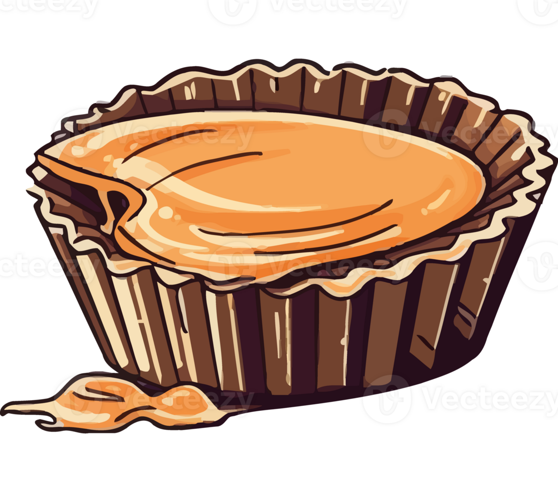 A cartoon of a peanut butter pie png