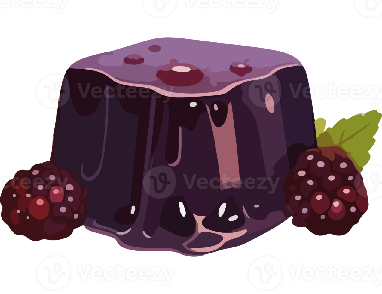 A purple jelly with berries on it png