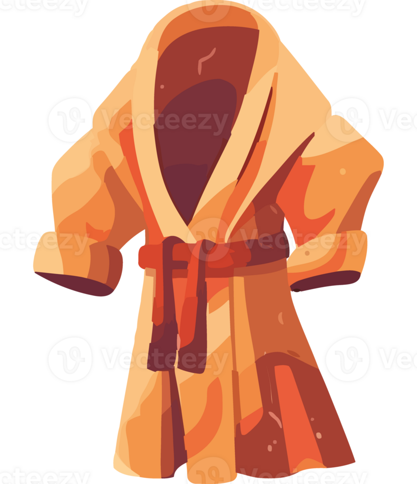 An orange robe with a red belt png